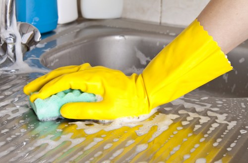 Kitchen cleaning in Bayswater with shining countertops and appliances
